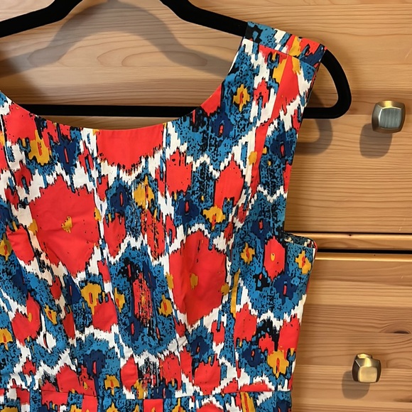 Plenty by Tracy Reese cotton dress red, yellow, blue print. Sold at Anthro. - Picture 3 of 7